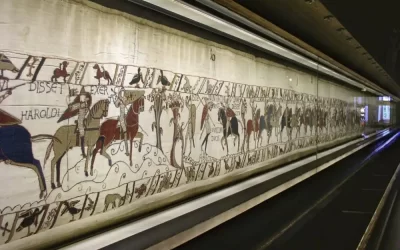The Bayeux Tapestry Museum in Bayeux, France houses the world-renowned Bayeux
